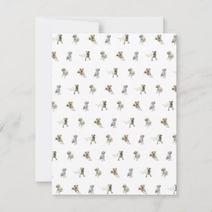 Labrador Retriever Pattern (White) Thank You Card