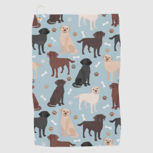 Labrador Retriever Paws and Bones Golf Towel