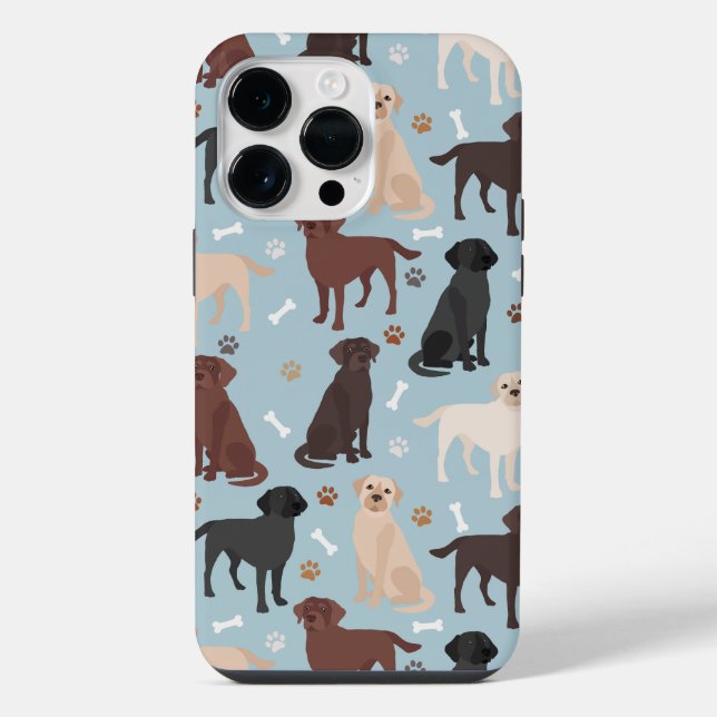 Labrador Retriever Paws and Bones iPhone Case (Back)