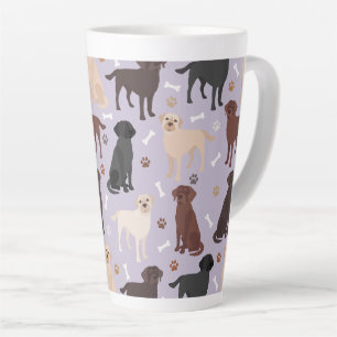 Labrador Retriever Paws and Bones Latte Mug
