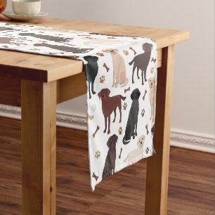 Labrador Retriever Paws and Bones Short Table Runn Short Table Runner