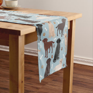 Labrador Retriever Paws and Bones Short Table Runner
