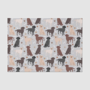 Labrador Retriever Paws and Bones Tissue Paper