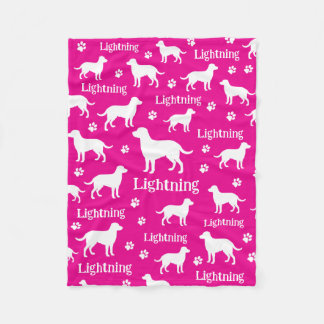 Labrador Retriever Personalized Blanket Black