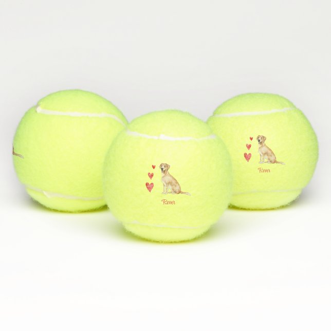 Labrador Retriever Personalized Dog Tennis Balls (Multi)