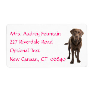 Labrador Retriever Personalized Name Address Label