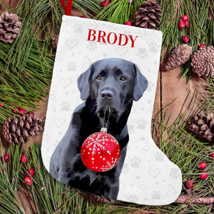 Labrador Retriever Pet Dog Paw Prints Christmas Small Christmas Stocking