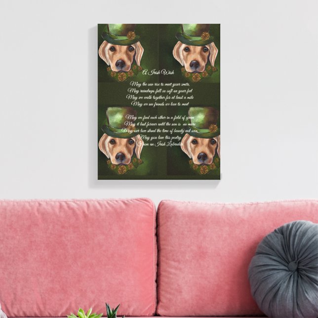 Labrador Retriever Poetry  Canvas Print (Insitu(LivingRoom))