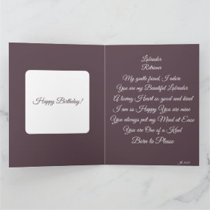 LABRADOR RETRIEVER POETRY CARD