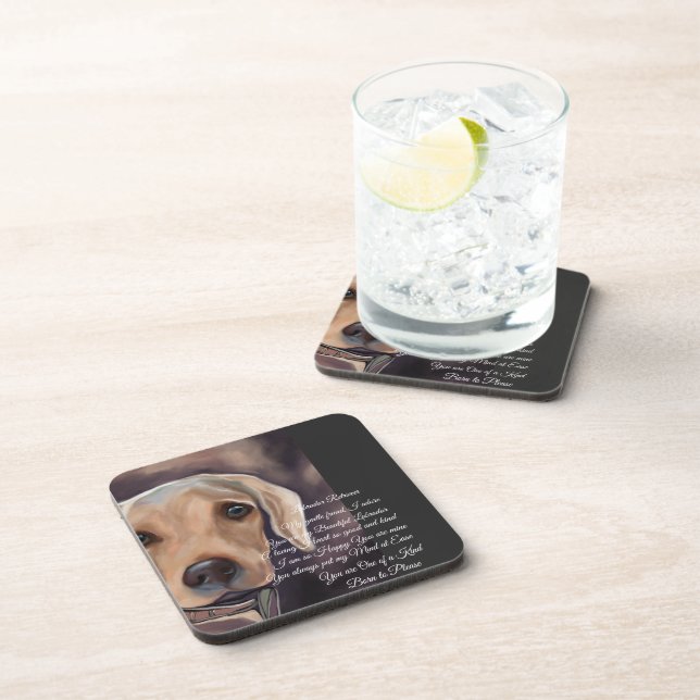 Labrador Retriever Poetry Coaster (Right Side)