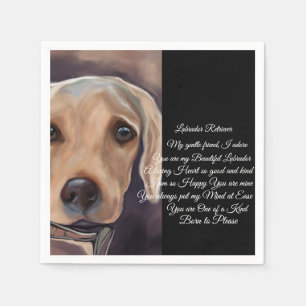 Labrador Retriever Poetry Napkin