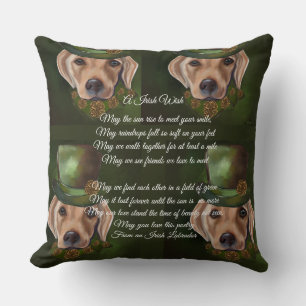 Labrador Retriever Poetry  Throw Pillow