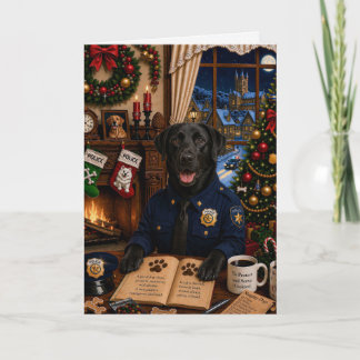 Labrador Retriever Police Holiday Card
