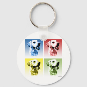 Labrador Retriever Pop Art Keychain
