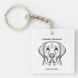 Labrador Retriever Portrait Keychain