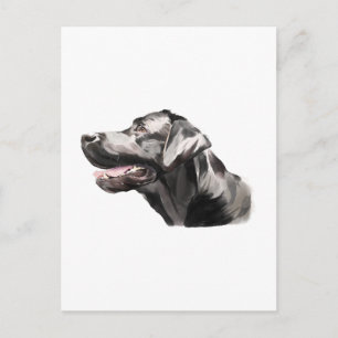 Labrador Retriever Postcard, Hand Made Watercolor Postcard