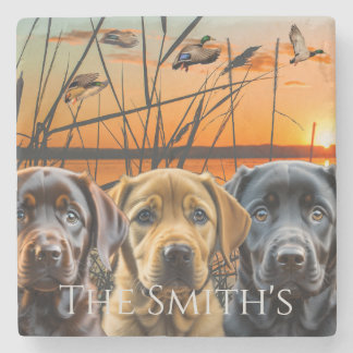 Labrador Retriever Puppy Customized Stone Coaster