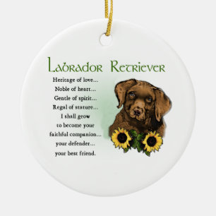 Labrador Retriever Puppy Heritage Gifts Ceramic Ornament