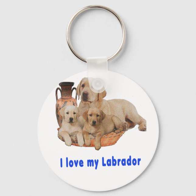  Labrador Retriever puppy  Keychain (Front)