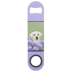 Labrador Retriever Puppy Painting Original Dog Art Bar Key