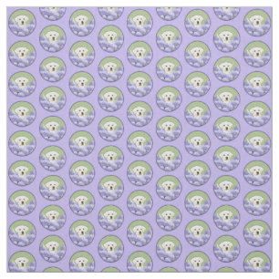 Labrador Retriever Puppy Painting Original Dog Art Fabric