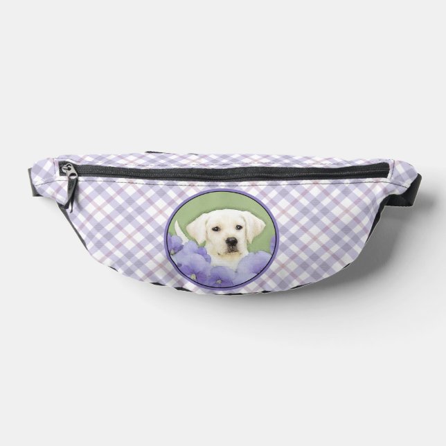 Labrador Retriever Puppy Painting Yellow Dog Art Fanny Pack (Lay Down)