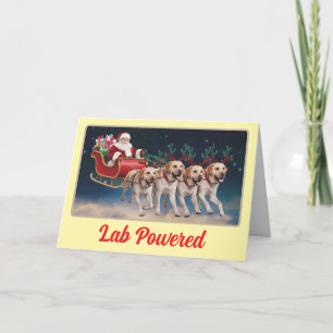 Labrador Retriever Reindeer Holiday Card