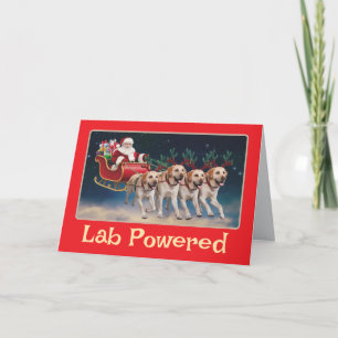 Labrador Retriever Reindeer Holiday Card