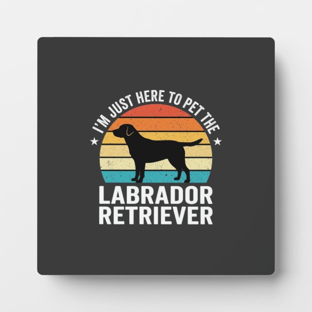Labrador Retriever Retro Dog Petting Plaque (Front)
