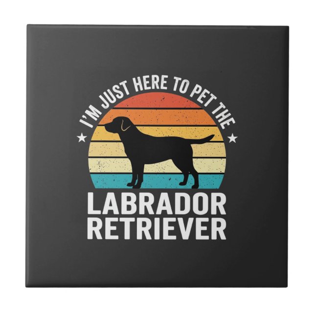 Labrador Retriever Retro Dog Petting Tile (Front)