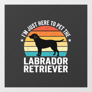 Labrador Retriever Retro Dog Petting Window Cling