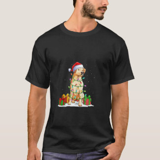 Labrador-Retriever Santa Christmas Tree Lights Xma T-Shirt