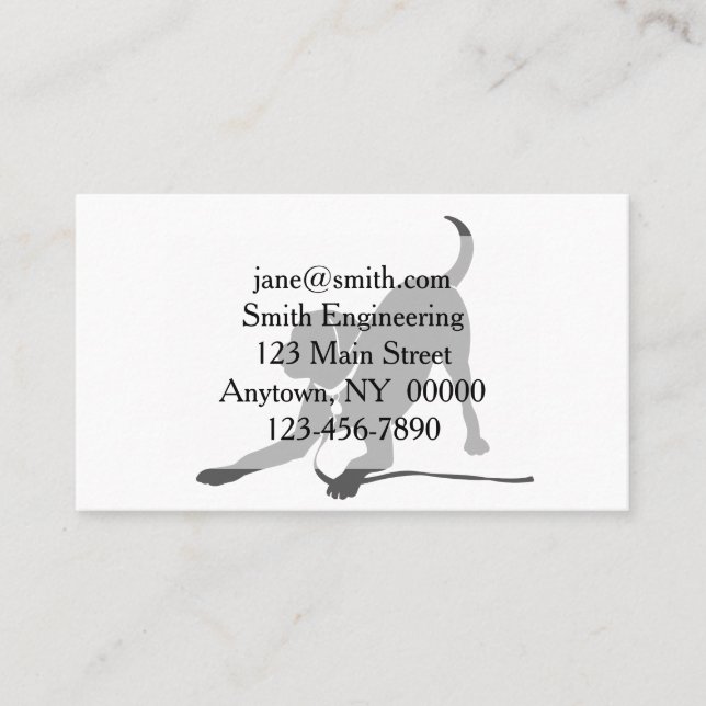 Labrador retriever silhouette business card (Front)