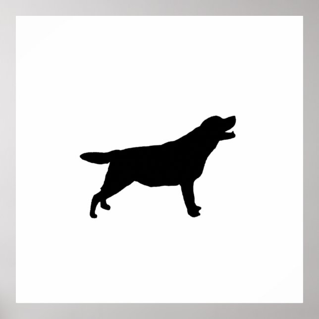 Labrador Retriever Silhouette Love Dogs Poster (Front)