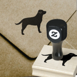 Labrador Retriever Silhouette Rubber Stamp