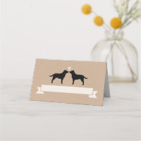 Labrador Retriever Silhouettes Wedding Place Cards