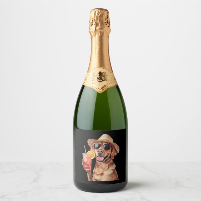 Labrador Retriever   Sparkling Wine Label (Front)