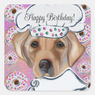 LABRADOR RETRIEVER SQUARE STICKER