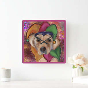 LABRADOR RETRIEVER SQUARE WALL CLOCK