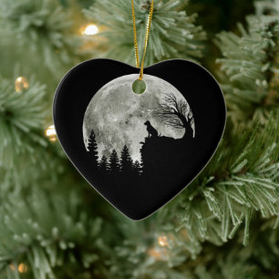 Labrador Retriever Stand On Mountain Halloween Ceramic Ornament