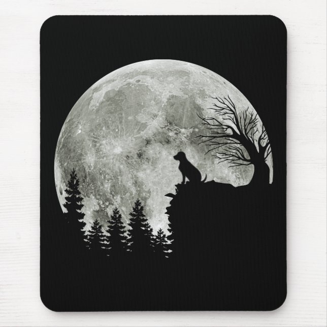 Labrador Retriever Stand On Mountain Halloween Mouse Pad (Front)