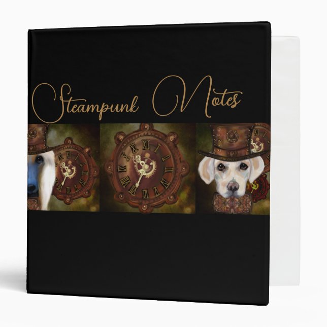 Labrador Retriever  Steampunk  Binder (Front/Inside)