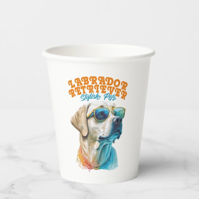 Labrador Retriever Stylish Pets Paper Cups (Front)