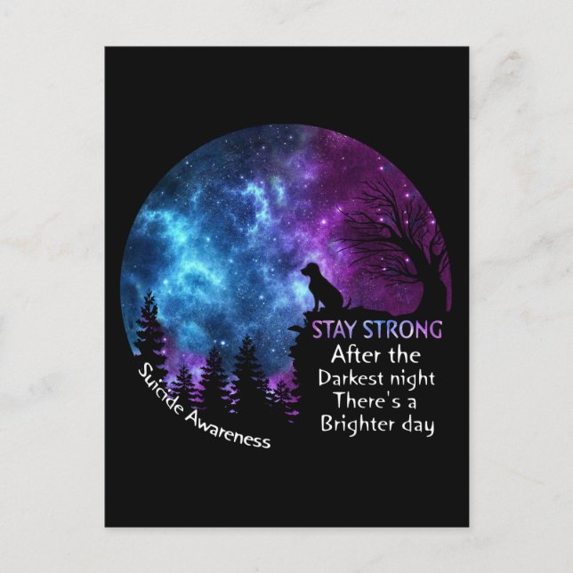 Labrador Retriever Suicide Awareness Pet Lovers Fa Postcard (Front)