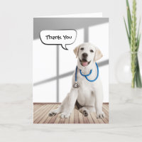 Labrador Retriever Thank You for Veterinarian