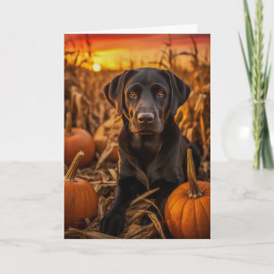 Labrador Retriever Thanksgiving Holiday Card