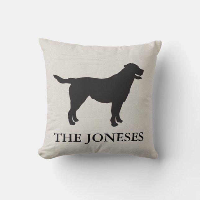 Labrador Retriever Throw Pillow (Front)