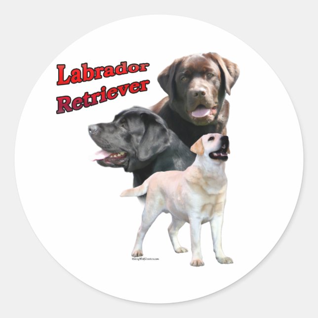 Labrador Retriever Trio 2 - Sticker (Front)