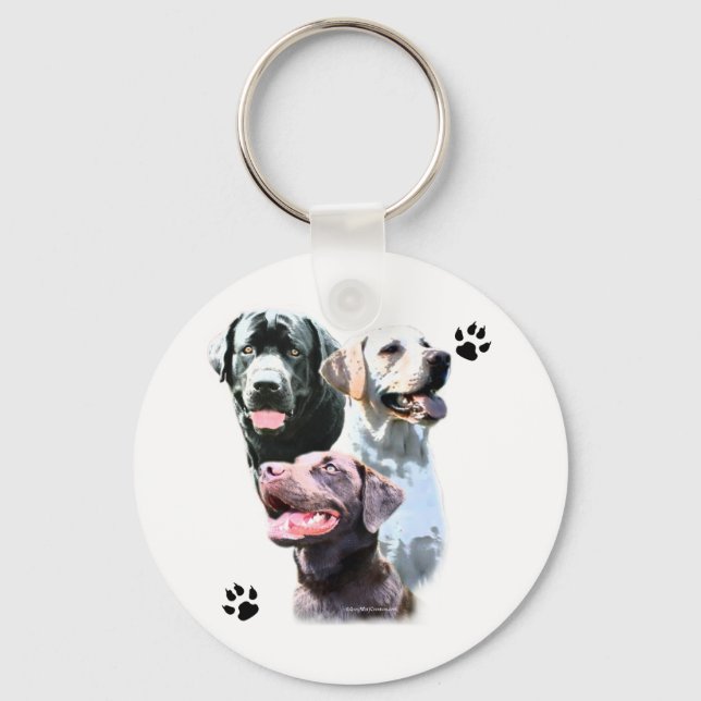 Labrador Retriever Trio - Keychain (Front)
