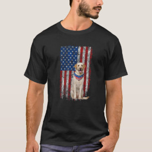 Labrador Retriever Usa Flag Bandana Patriotic 4th  T-Shirt